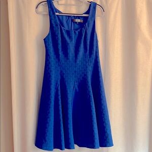 Eva Franco Blue Sleeveless Scoop Neck Mini Dress